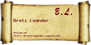 Bretz Leander névjegykártya