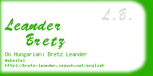 leander bretz business card